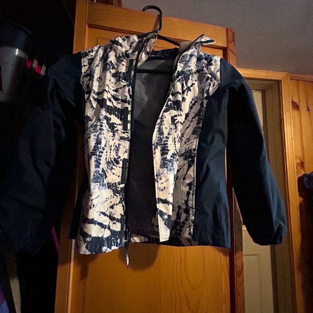Girls-The North Face Blue and Gray Jacket